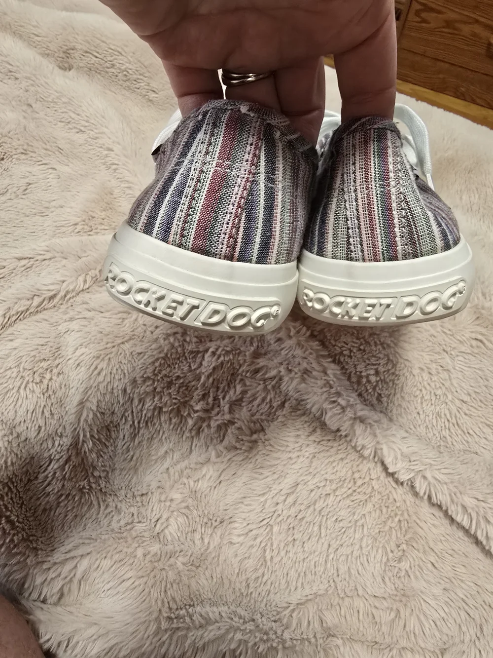 Rocket Dog Women's Size 10 Striped Canvas Lace Up Sneakers Casual Shoes EU 41